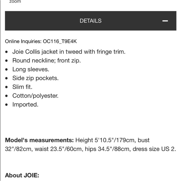 Joie Collis Fringe-Trim Tweed Jacket - Picture 7 of 7